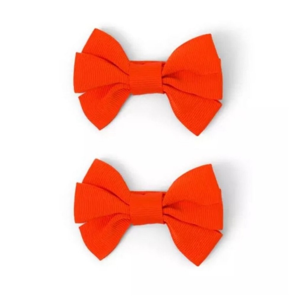 janie & jack Orange Hair Bows for Kids